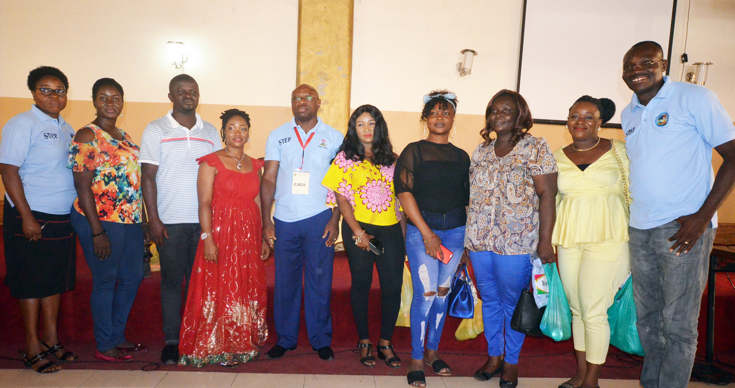 CJCO, Prof Eric Eboh, (M) flanked by STEPreneurs grown into trainers